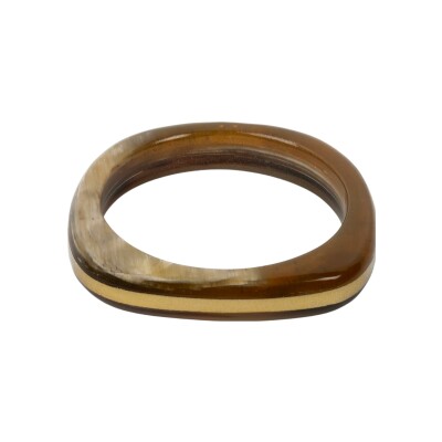 Bracelet jonc ATELIER1811 Basile Dore en corne naturelle