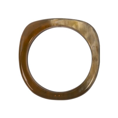 Bracelet jonc ATELIER1811 Basile Kaki en corne naturelle