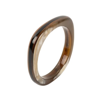 Bracelet jonc ATELIER1811 Basile Noir en corne naturelle