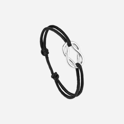 Bracelet sur cordon Le Vent à la Française Nœud en plaqué argent, 22mm