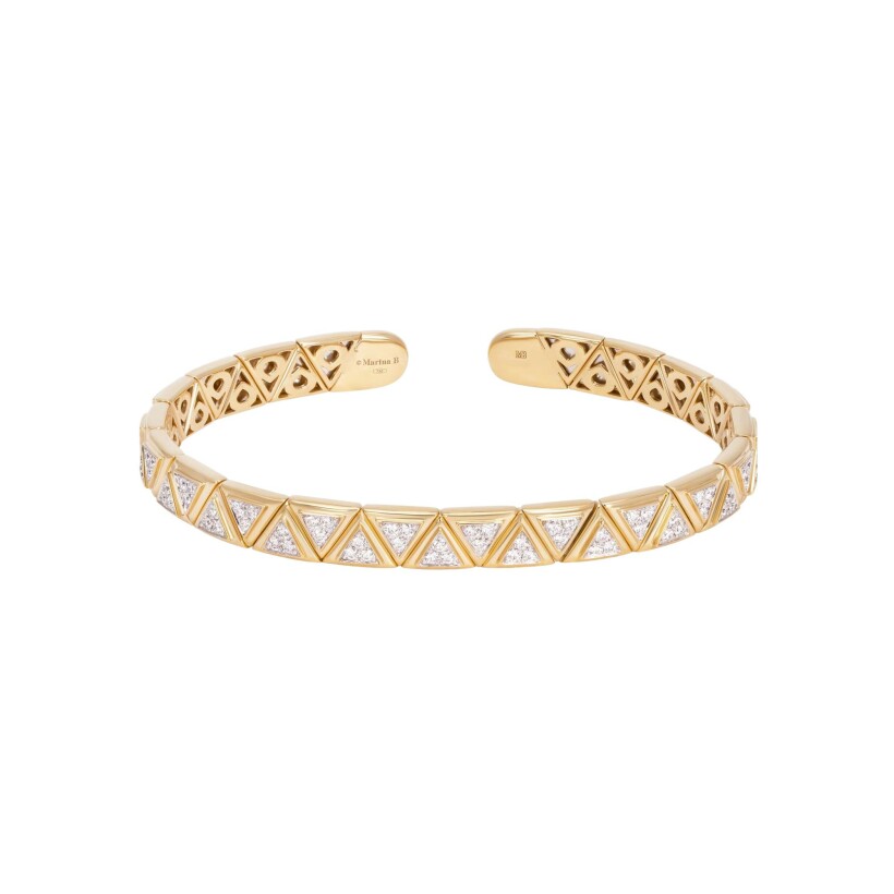 Bracelet Marina B Triangolini en or jaune et diamants