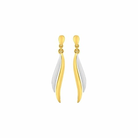 Boucles d'oreilles en plaqué or et plaqué or jaune