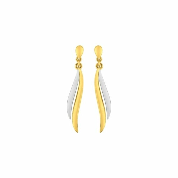Boucles d'oreilles en plaqué or et plaqué or jaune