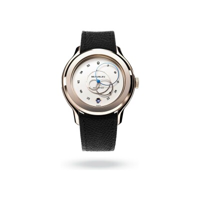 BeauBleu Ecce Lys watch with black grained strap