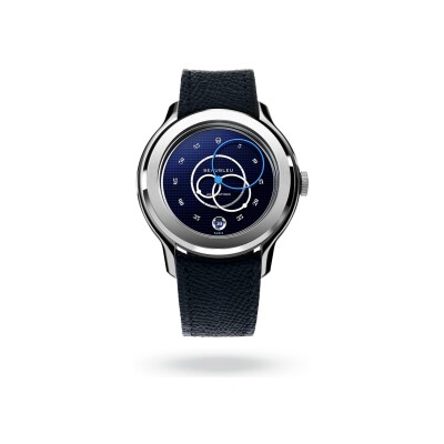 BeauBleu Ecce Smalt watch with blue grained strap