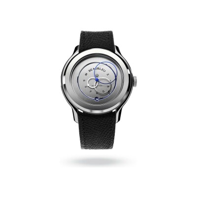 BeauBleu Ecce Vesperal watch with black grained strap