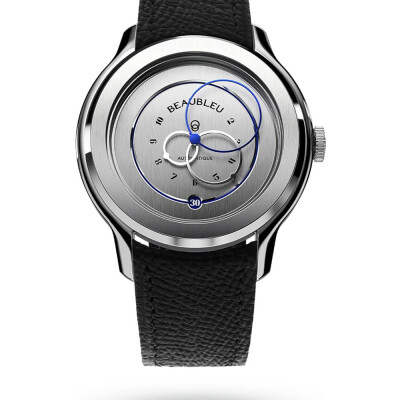 Montre BeauBleu Ecce Vesperal bracelet noir grainé