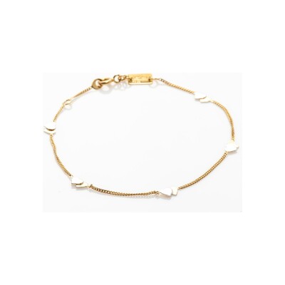 Bracelet Maison Ballet by Scarlett cœurs en or blanc et or jaune