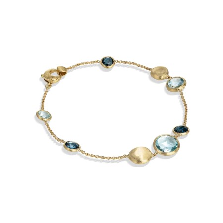 Bracelet Marco Bicego Jaipur en or jaune, topaze bleu london et topaze