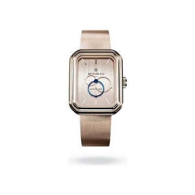 Montre BeauBleu Ecce Figura Sienna bracelet acier or rose