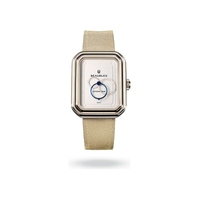 Montre BeauBleu Ecce Figura Lys bracelet crème grainé