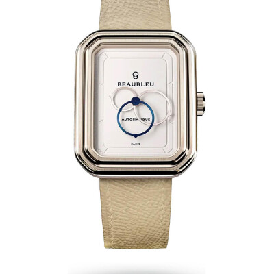 Montre BeauBleu Ecce Figura Lys bracelet crème grainé