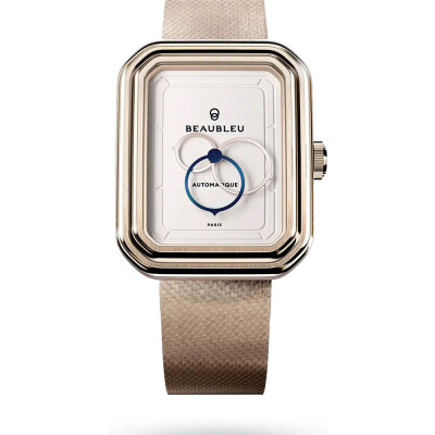 Montre BeauBleu Ecce Figura Lys bracelet acier or rose
