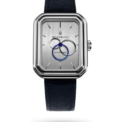 Montre BeauBleu Ecce Figura Vesperal bracelet bleu grainé