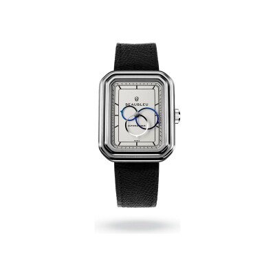 BeauBleu Ecce Figura Lys watch with black grained strap