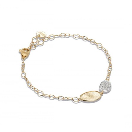 Bracelet Marco Bicego Lunaria en or jaune, or blanc et diamants