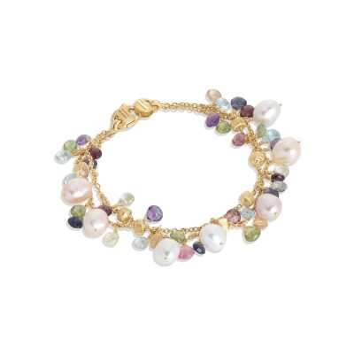 Bracelet Marco Bicego PARADISE en or jaune, nacre et Pierres de couleurs