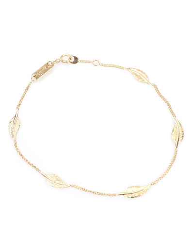 Bracelet Maison Ballet by Scarlett petites plumes en or jaune 9 carats