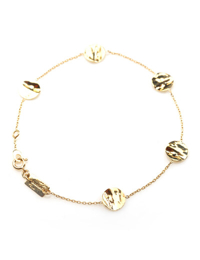 Bracelet Maison Ballet by Scarlett ronds froissés en or jaune
