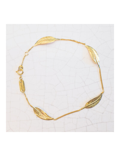 Bracelet Maison Ballet by Scarlett plumes en or jaune 9 carats