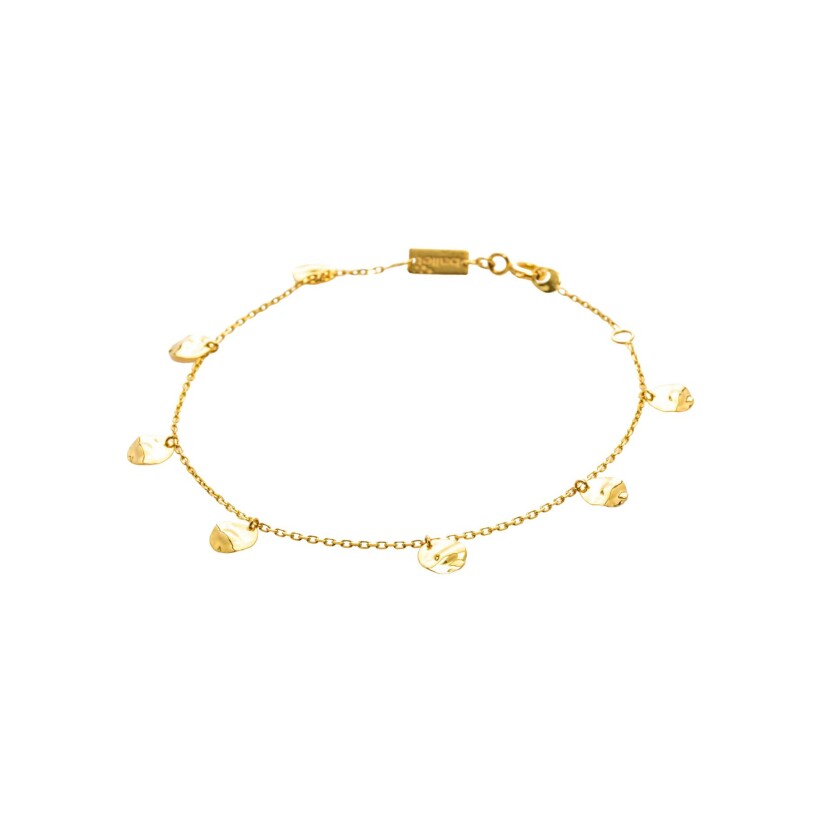 Bracelet Maison Ballet by Scarlett ronds froissés en or jaune