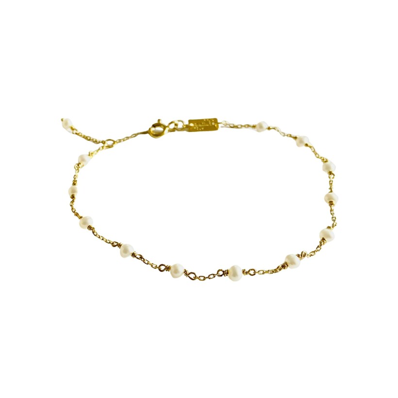 Bracelet Maison Ballet by Scarlett en or jaune et perles d'eau douce