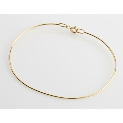 Bracelet Maison Ballet by Scarlett ovale rigide en or jaune 9 carats