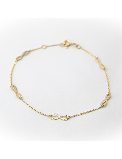 Bracelet Maison Ballet by Scarlett infini grunge en or jaune 9 carats