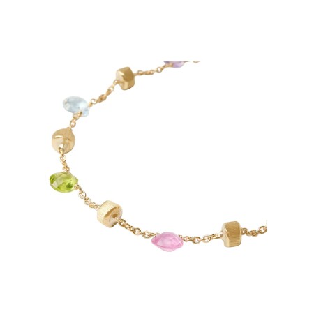 Bracelet Marco Bicego Paradise en or jaune et pierres fines multicolores