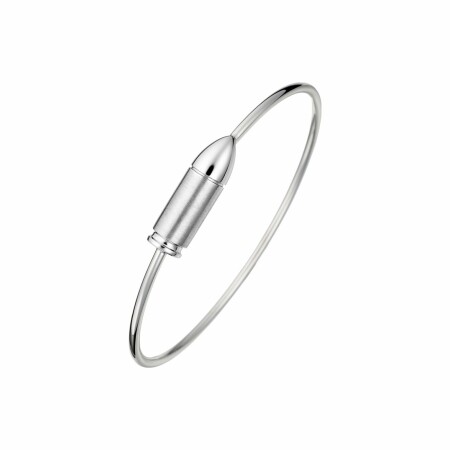 Akillis Bang Bang magnetic clasp bullet bracelet, white gold