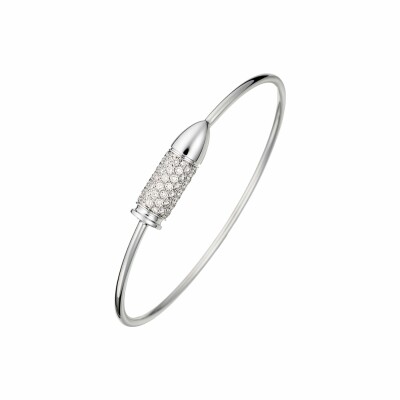 Bracelet Akillis flex fermé aimanté Bang Bang en or blanc pavé de diamants