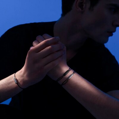 Bracelet Akillis Bang Bang en or jaune et titane