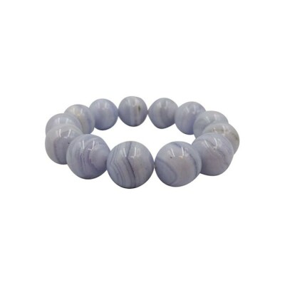 Bracelet Minerama perles en calcédoines, 6mm