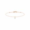 Bracelet sur cordon La Brune & La Blonde BB nude en or rose et diamant de 0.07ct