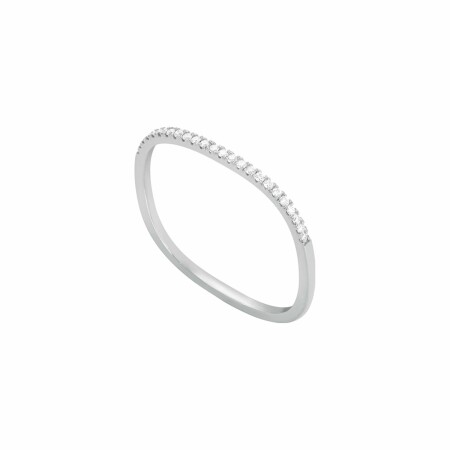 Bague Vanrycke Charlie Or blanc semi pavee de Diamants