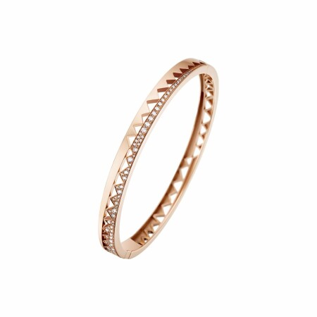 Akillis Capture Me bangle bracelet, rose gold, semi diamond pave