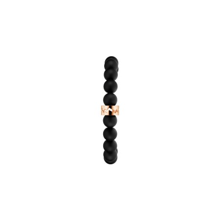 Bracelet Akillis Capture Me en or rose et onyx