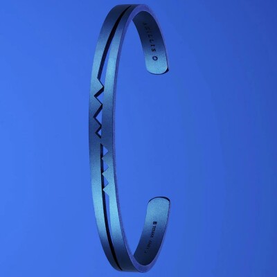Bracelet Akillis Capture Me en titane bleu
