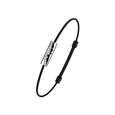 Bracelet cordon Akillis Capture Amulet en titane et diamants