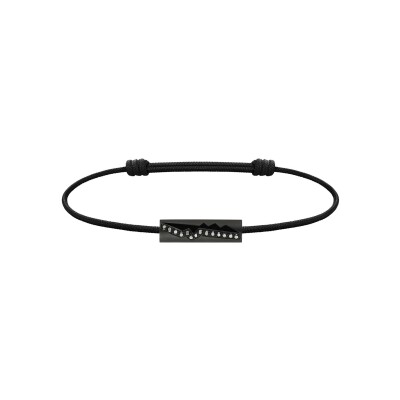 Bracelet Akillis Capture Amulet en titane DLC noir et diamants noirs