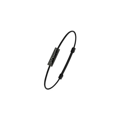 Bracelet Akillis Capture Amulet en titane DLC noir et diamants noirs