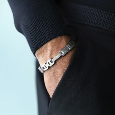 Bracelet Herbelin Cap Camarat en acier brossé