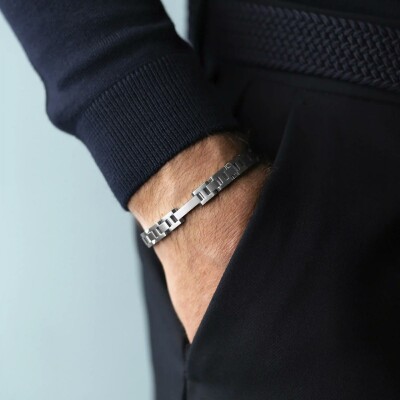 Bracelet Herbelin Cap Camarat en acier brossé