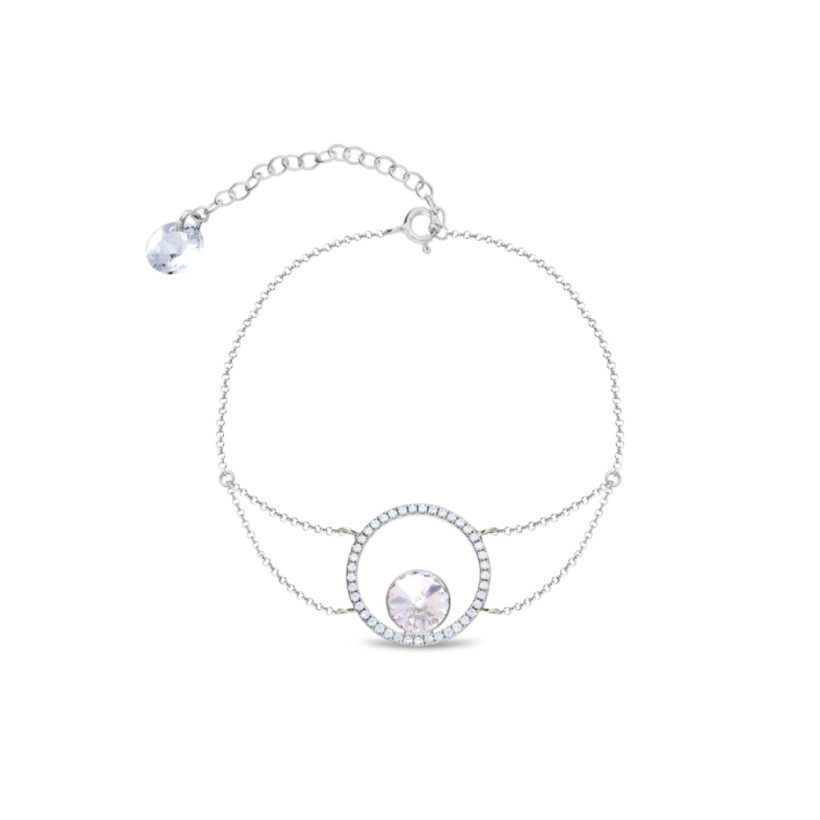 Bracelet Spark Orbita en argent plaqué platine et cristaux