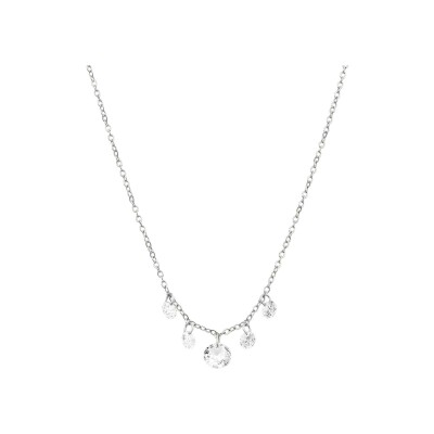 Collier Clyda L'intrépide en acier et oxyde de zirconium