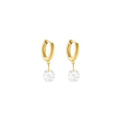 Boucles d'oreilles Clyda L'intrépide en acier et oxyde de zirconium