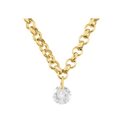 Collier Clyda L'intrépide en acier et oxyde de zirconium