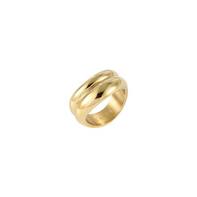 Bague Clyda Charme en acier doré