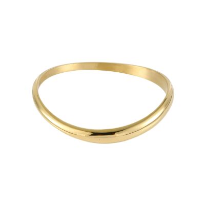 Bracelet Jonc Clyda Charme en acier doré