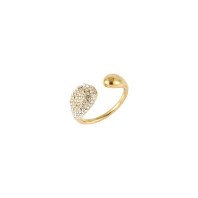 Bague Clyda Etincelle en acier doré